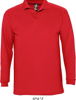 SOL'S Winter II Piqué polo s dlouhým rukávem 25.1353 red