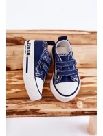 Dětské látkové tenisky se suchým zipem BIG STAR model 21594920 Námořnická modrá - Big Star Shoes Dětské látkové tenisky se suchým zipem BIG STAR model 21594920 Námořnická modrá - Big Star Shoes