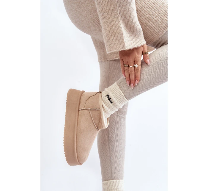 Dámské Sněhule Na Podrážce Beige model 21645981 - Boto Dámské Sněhule Na Podrážce Beige model 21645981 - Boto