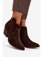 Kožené kožené boty Z Zázvoru Kakaové Zazoo 3153