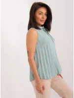 Bluzka model 21156176 pistacjowy - FPrice Bluzka model 21156176 pistacjowy - FPrice