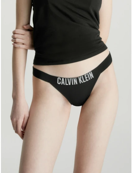 Dámské plavkové kalhotky KW0KW01984 BEH černé - Calvin Klein Dámské plavkové kalhotky KW0KW01984 BEH černé - Calvin Klein