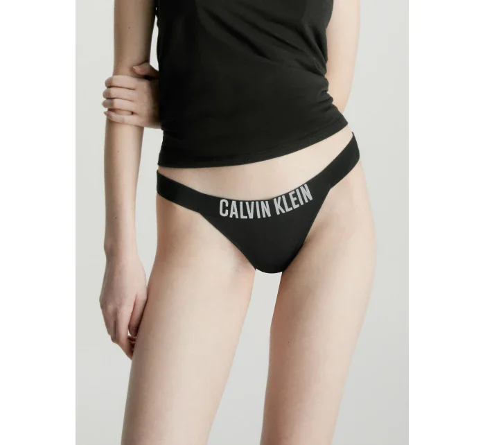 Dámské plavkové kalhotky KW0KW01984 BEH černé - Calvin Klein Dámské plavkové kalhotky KW0KW01984 BEH černé - Calvin Klein