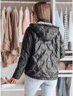 Dámská oboustranná přechodná bunda SYLVIAN černá FashionStreet TY4861 Dámská oboustranná přechodná bunda SYLVIAN černá FashionStreet TY4861