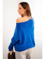 Dámský asymetrický svetr z viskózy model 21718737 - K-Fashion Dámský asymetrický svetr z viskózy model 21718737 - K-Fashion