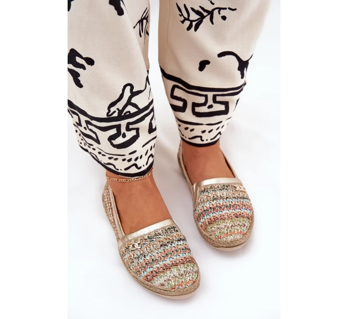 Elegantní Kožené Espadrilky S Pletením Multikolor Zazoo 10178