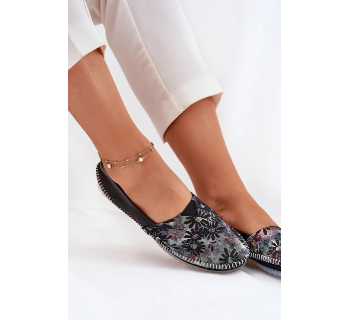 Kožené Baletky Se Vzorem Maciejka T1930-39 Černé