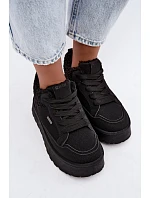 Dámské sněhule na platformě s kožešinou typu Big Star Černé model 22391302 - Big Star Shoes