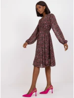 Šaty CHA SK 2903.21X černá a růžová