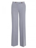 K114 Klasické kalhoty s rovnými nohavicemi - holubičí šedá