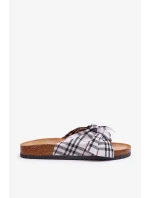 Dámské Skluzavky S Mašlí Na Platformě Šedá Vero