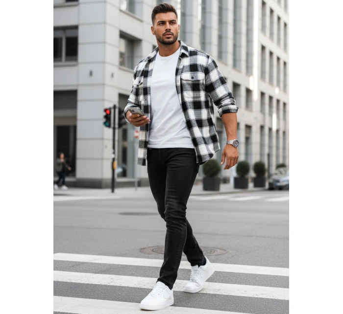Pánské džíny slim fit černé FashionStreet UX4483