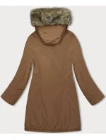 Dámská zimní bunda v karamelové barvě (M-R45) Dámská zimní bunda v karamelové barvě (M-R45)