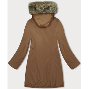 Dámská zimní bunda v karamelové barvě (M-R45)