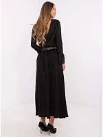 Elegantní maxi sukně s ozdobným lemem černá (19720)