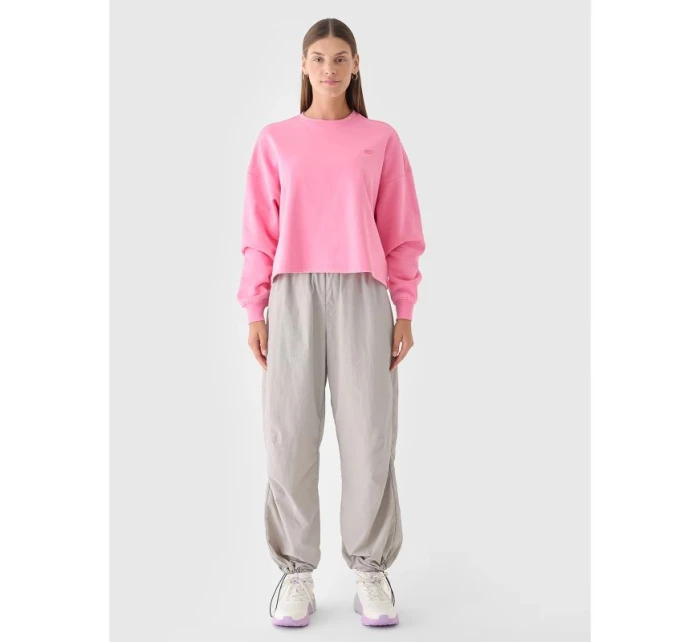 Dámská mikina bez podšívky s kapucí 4F 4FWAW24TSWSF1305-54S Dámská mikina bez podšívky s kapucí 4F 4FWAW24TSWSF1305-54S