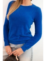 Dámský svetr z alpaky s kulatým výstřihem model 21317081 - K-Fashion Dámský svetr z alpaky s kulatým výstřihem model 21317081 - K-Fashion