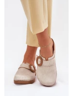 Dámské Pantofle S Přezkou Inblu Béžové TF000001 Dámské Pantofle S Přezkou Inblu Béžové TF000001