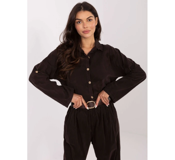 Koszula IT KS model 21749804 ciemny brązowy - FPrice Koszula IT KS model 21749804 ciemny brązowy - FPrice