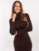 Sukienka RV SK model 21717681 ciemny brązowy - FPrice Sukienka RV SK model 21717681 ciemny brązowy - FPrice