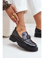 Dámské lakované mokasíny Vinceza černé Dámské lakované mokasíny Vinceza černé