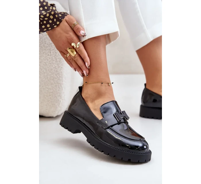 Dámské lakované mokasíny Vinceza černé Dámské lakované mokasíny Vinceza černé