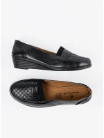 Stylové  polobotky dámské černé na klínku