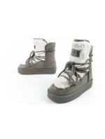 snow boots dámské zimní módní model 21405954 zateplené šedé dámské - D.Franklin