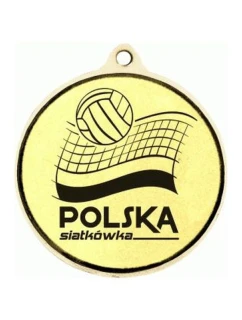 Medal złoty z miejscem na emblemat 25 mm - medal stalowy grawerowany laserem- RMI