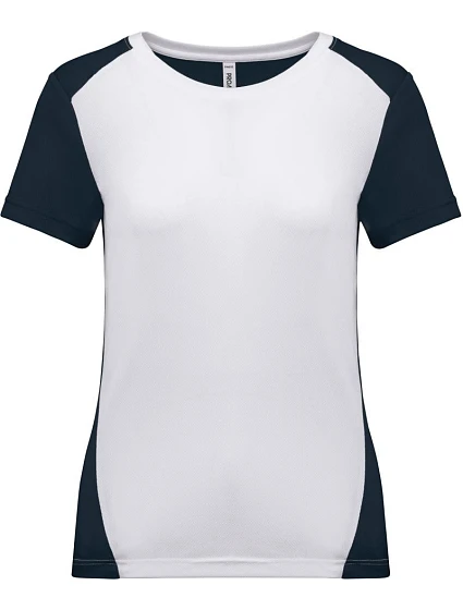 Kariban ProAct PA 4015 Dámské kontrastní sportovní tričko 20.4015 white/navy