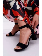 Dámské Sandály Na Podpatku Semišové Černé Lexi Dámské Sandály Na Podpatku Semišové Černé Lexi