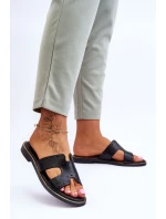 Zazoo 40326 Dámské Žabky S Ozdobnými Výstřihy Černé