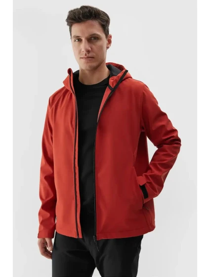 Pánská softshellová bunda s kapucí červená model 21678488 - 4F