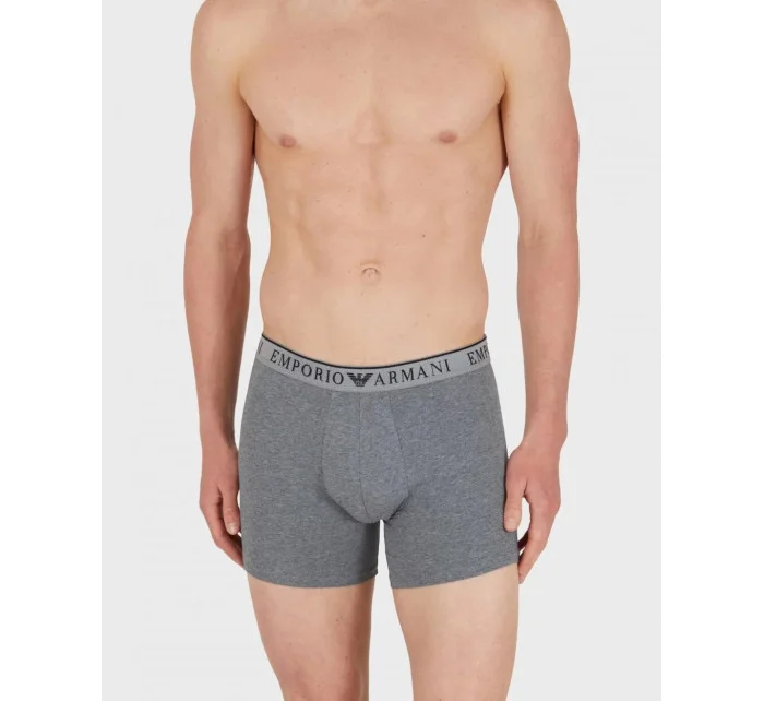 Pánské boxerky 2Pack 111912 4R720 černošedé - Emporio Armani