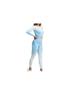 GymHero Ombre Rushguard s dlouhým rukávem LONG-BABYBLUE Modrá M