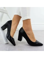 Dámské černé lodičky Sergio Leone s jehlovým podpatkem PB414