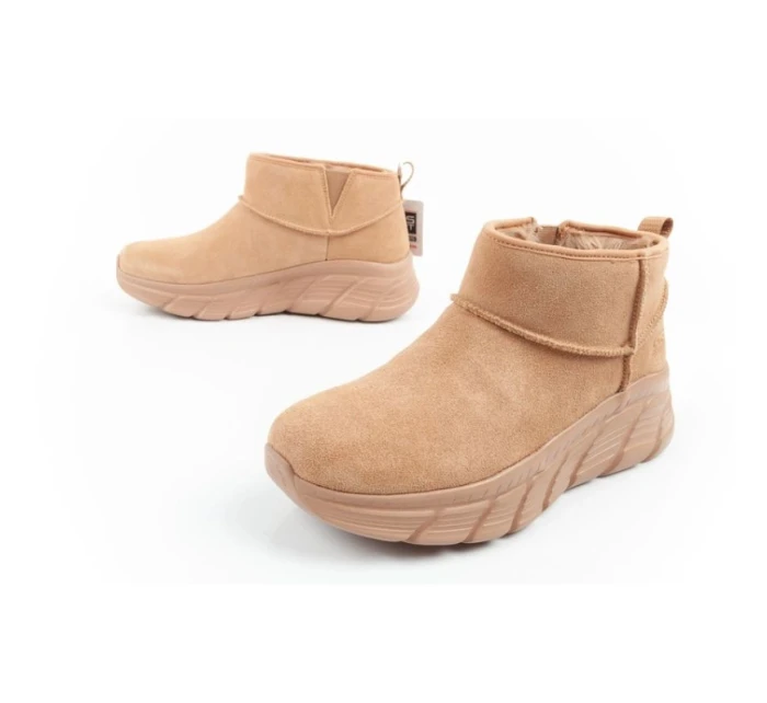 Skechers dámské zimní kotníkové boty zateplené kožené hnědé dámské