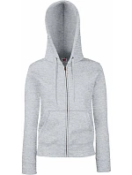 Fruit of the Loom Premium Lady-Fit Hooded Jacket Dámská mikina s kapucí 16.2118 heather grey Fruit of the Loom Premium Lady-Fit Hooded Jacket Dámská mikina s kapucí 16.2118 heather grey