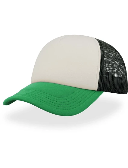 Atlantis Headwear Rapper 5 panelová síťovaná kšiltovka 33.2070 white/green Atlantis Headwear Rapper 5 panelová síťovaná kšiltovka 33.2070 white/green