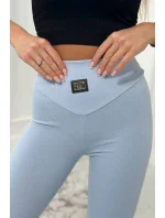 Pruhované legíny modré