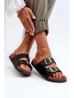 Dámské žabky s přezkami Černé model 21653006 - Boto Dámské žabky s přezkami Černé model 21653006 - Boto