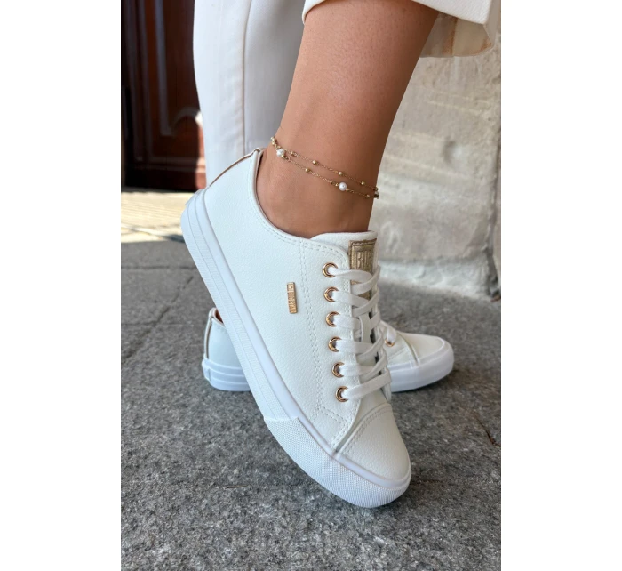 Dámské Tenisky Z Eko Kůže Big Star RR274748 Bílé Dámské Tenisky Z Eko Kůže Big Star RR274748 Bílé