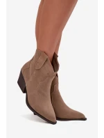 Nazouvací dámské kovbojky z přírodního semiše béžové Beretta Nazouvací dámské kovbojky z přírodního semiše béžové Beretta