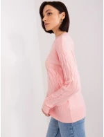 Sweter AT SW model 19040877 jasny różowy - FPrice Sweter AT SW model 19040877 jasny różowy - FPrice