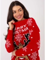 Sweter MI SW model 21795544 czerwony - FPrice Sweter MI SW model 21795544 czerwony - FPrice