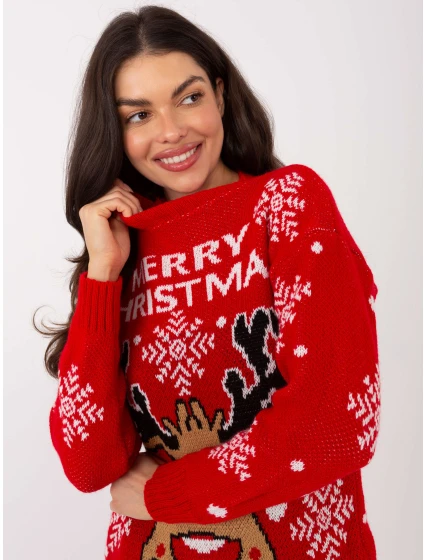 Sweter MI SW model 21795544 czerwony - FPrice Sweter MI SW model 21795544 czerwony - FPrice