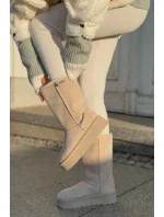 Vysoké Sněhule Na Platformě Big Star OO274894 Světle Béžové Vysoké Sněhule Na Platformě Big Star OO274894 Světle Béžové