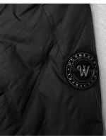 Dámská prošívaná bunda s asymetrickou spodní částí Goodlookin černá (B8592-1)