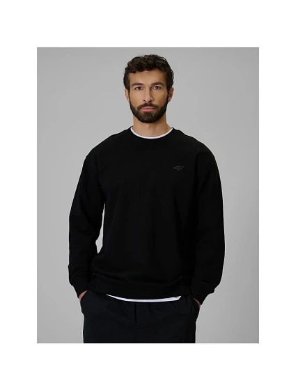 Pánská mikina z fleece s pravidelným střihem bez kapuce 4F 4FRMM00TSWSM3059-20S Pánská mikina z fleece s pravidelným střihem bez kapuce 4F 4FRMM00TSWSM3059-20S