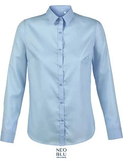 NEOBLU Blaise Women Mikro keprová halenka s dlouhým rukávem 24.3183 soft blue